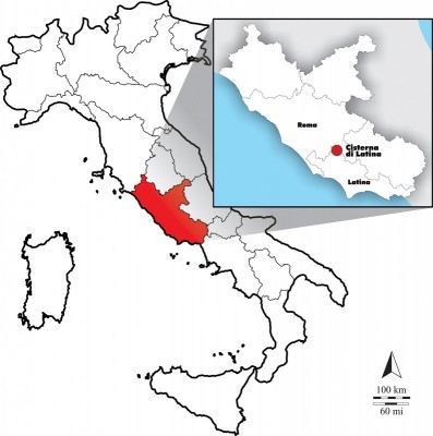 Figure 1. Location of Cisterna di Latina, Latium, Italy.